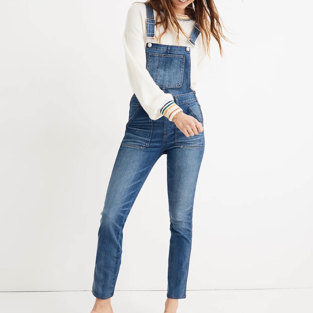 Madewell Skinny Overalls in Jansing Wash